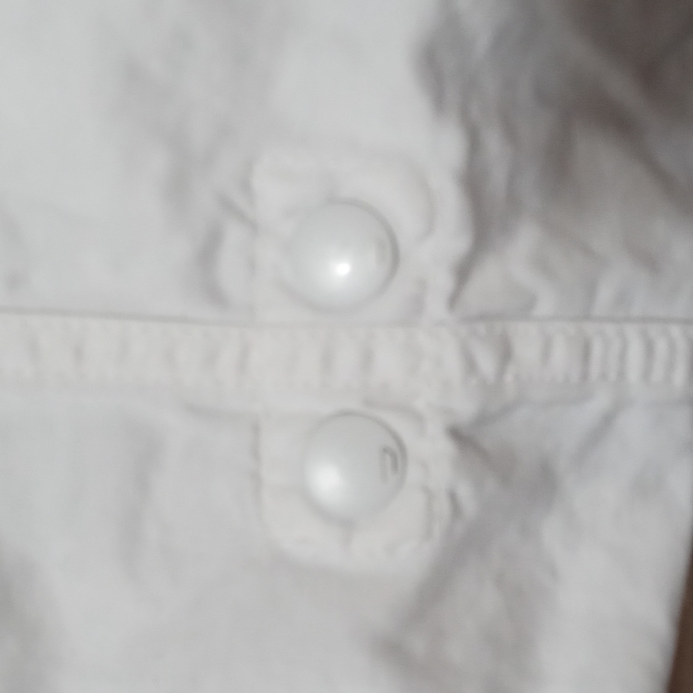 Bnwot!! Diesel rain jacket in white sz med. Med weight zip up and buttons w ties - Picture 11 of 12